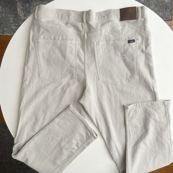 Faherty Stretch Terry 5-Pocket Pant Stone Men’s 38x30 Slim Straight NWOT - Picture 5 of 7